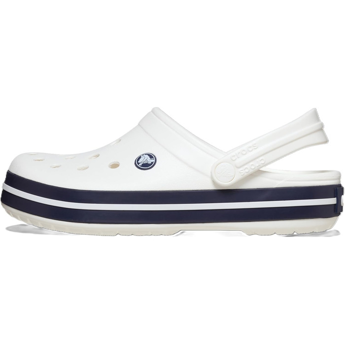 Сабо Crocs унісекс для дорослих з крокодиловою стрічкою, білий/білий/темно-синій, 12 жіночих/10 чоловічих