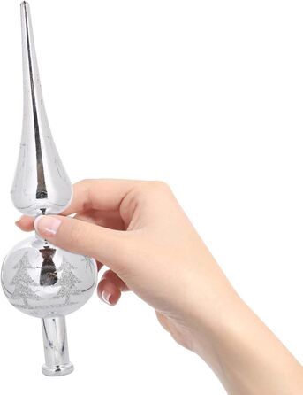 Срібна верхівка для ялинки KATELUO