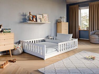 Дитяче колективне дитяче ліжко Підлогове ліжко 140x200 см із захистом від падіння та рейковим каркасом Ліжко Монтессорі Ліжко-розк