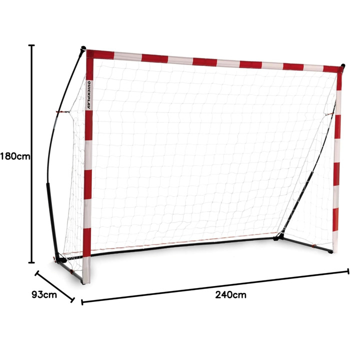 Портативні гандбольні ворота QUICKPLAY - Ультрапортативні гандбольні ворота для використання в приміщенні та на вулиці. Мають обважнену основу Схвалено Європейською федерацією гандболу. 2,4 x 1,7 м