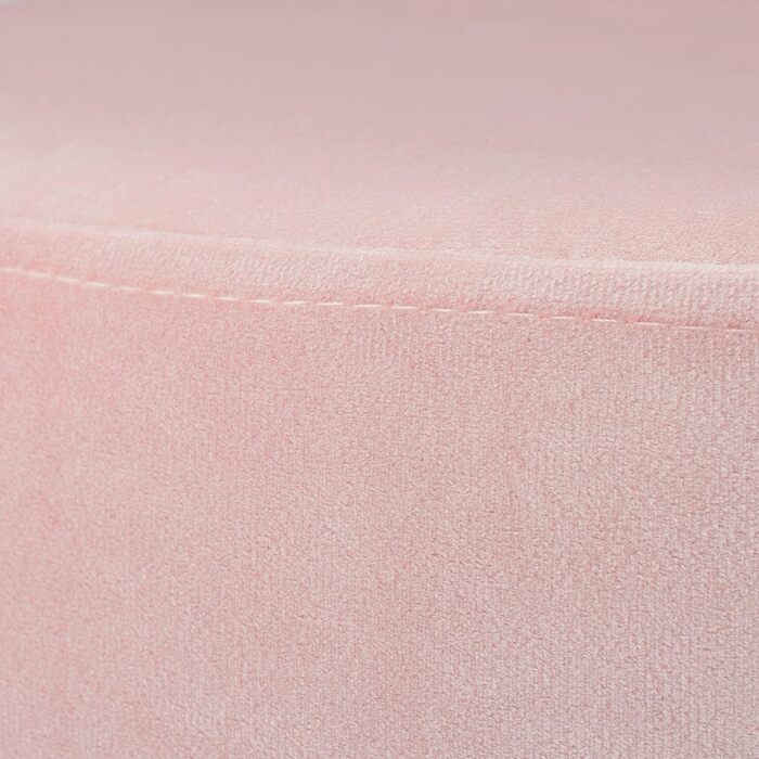 Оксамитовий стілець Relaxdays, круглий, елегантний м&39який стілець, золотисті металеві ніжки, сучасний, оксамитовий пуф для ніг, ВxГ 40 x 40 см, рожевий