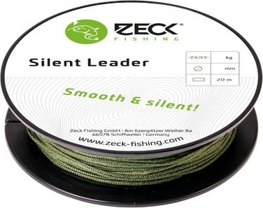 Поводок Zeck Silent Leader 20 м плетена волосінь для сома, діаметр/вантажопідйомність 1,1 мм / 99 кг