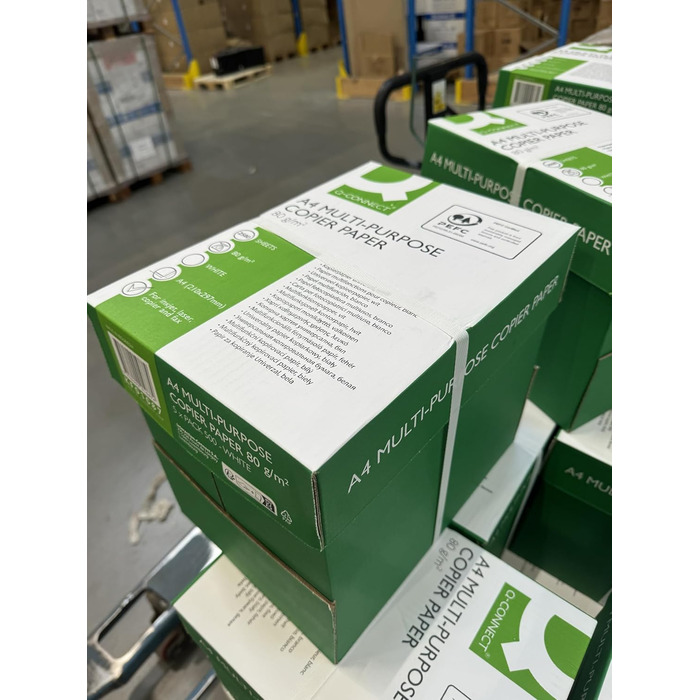 Папір для копіювання, папір для принтера/DIN A4, 80 г/м/ 5 x 500 аркушів/Клас якості - B/Універсальний папір/для дому, офісу та домашнього офісу/Багатофункціональний папір, 01087