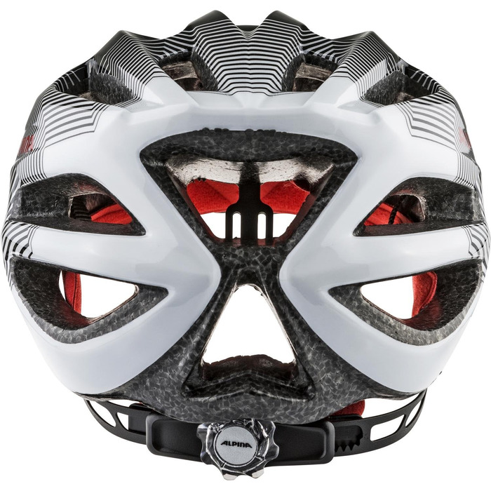 Амортизуючий, легкий та стабільний велосипедний шолом зі світлодіодом для дітей, чорно-біло-червоний, 50-55 см, 2.0 -