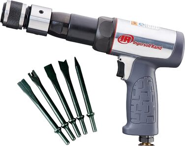 Набір пневматичного молотка Ingersoll Rand 119MAXHK з подовженим шестигранним хвостовиком, для автомобілів та майстерень, з 5 долотами та кейсом