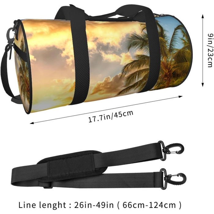 Велика дорожня сумка Гавайський захід сонця Легка та міцна Ідеальний подарунок для походів, відпусток, ділових поїздок та іншого