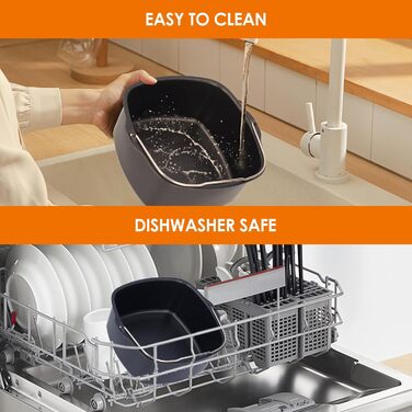 Задній комплект аерофритюрниці, Аксесуари для фритюрниці, Набір аксесуарів для гриля, Аксесуари для фритюрниці з антипригарним покриттям, сумісні з HD9925, HD9860, HD9905 01 (22 см)