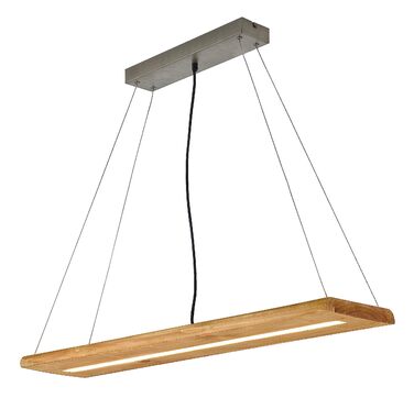 Підвісний LED-світильник Trio Leuchten Brad 323710130, античний нікель, дерево, 27 Вт LED, з димером, коричневий