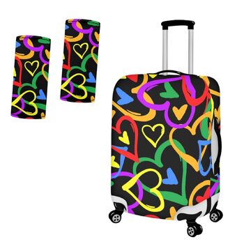 Захисні чохли для валіз з ручкою, Барвиста Любов, розмір 95, 3