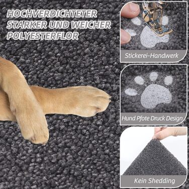 Килимок BEQHAUSE для прихожих, 60 x 90 см, миючий килимок для бруду, нековзний, можна прати в пральній машині, для вхідних і задніх дверей, входів, коридорів, темно-сірий