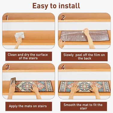 Дерев&39яні сходинки для внутрішніх сходів, 15 шт. , 20,3 x 76,2 см, нековзні килимові сходинки з багаторазовим клеєм TPR для дітей, людей похилого віку та собак, без залишків, 30 дюймів x 8 дюймів, червоні/зовнішні, однотонні (Getaway Solids) 15