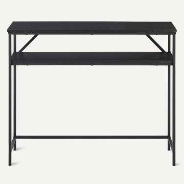 Прямокутний консольний столик Storeo Basics з полицею, сталевий каркас, 30 см (Г) x 100 см (Ш) x 80 см (В), чорний
