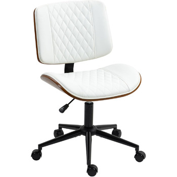 Офісний стілець HOMCOM, стілець з регульованою висотою та коліщатками, ромбоподібна прострочка