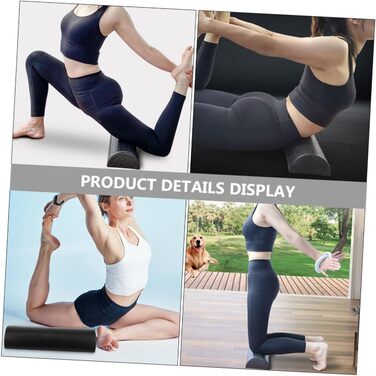 Напівкруглий масажний ролик для йоги, легкий, портативний, м&39який, стабільний за розміром, для пілатесу, балансу, розслаблення м&39язів, фітнес-аксесуар для домашнього використання, для спини, плечей, шиї та ніг (півколо 45 см, 2 шт.)