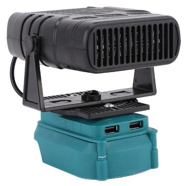 Портативний кімнатний обігрівач Fafeicy, електричний обігрівач з 2 режимами температури від 55 до 85 C та двома USB-портами для BL1850, BL1840, BL1830, BL1820, BL1430 Ion-