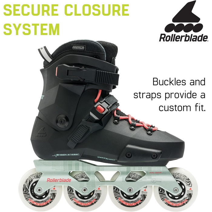 Жіночі роликові ковзани Rollerblade Twister XT для фітнесу, чорний/м'ятний, міські роликові ковзани 8/8.5