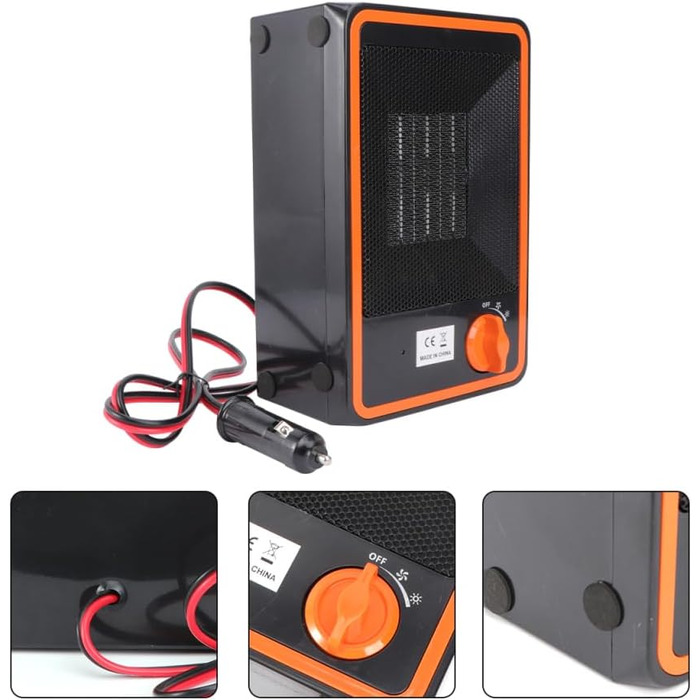 Електричний автомобільний обігрівач Hemobllo, обігрівач для транспортного засобу, швидкий нагрів, тиха робота, безпечний корпус, легке встановлення, енергоефективний, аксесуар для автомобіля