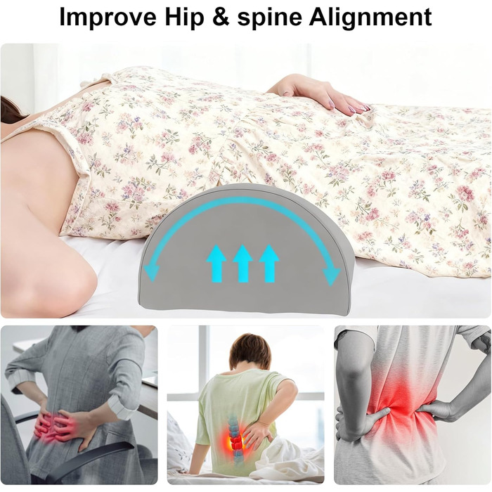 Подушка для підтримки колін та ніг, наколінник з піни з ефектом пам&39яті, серповидної форми для сну на боці та спині, полегшує біль у спині та стегнах, ідеально підходить для гарного нічного сну