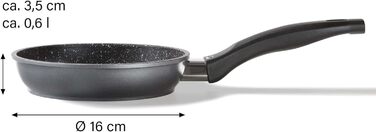 Сковорода STONELINE 16 см, сковорода підходить для індукції, сковорода покрита справжніми частинками каменю, сковороди та універса