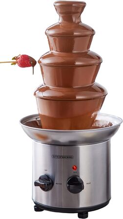 Шоколадний фонтан 170 Вт 1250 г Якісна та міцна нержавіюча сталь 4 етапи Термостійкий Шоколадний фонтан Фондю Шоколадне фондю Шоколадний фонтан