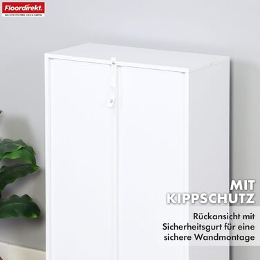 Книжкова полиця Floordirekt, біла полиця з 5 відділеннями, кубічна полиця, 24 Г x 50 Ш x 80 В см, перегородка для дитячої кімнати, вітальні, офісу та спальні (Арканзас)