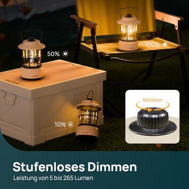 Світлодіодний кемпінговий ліхтар Linkind, з регульованою яскравістю, 2-кольоровий кемпінговий ліхтар на батарейках, ретро-кемпінговий ліхтар із 200-годинним терміном служби батареї, портативний IPX4 для кемпінгу, надзвичайних ситуацій, наметів, походів, 2