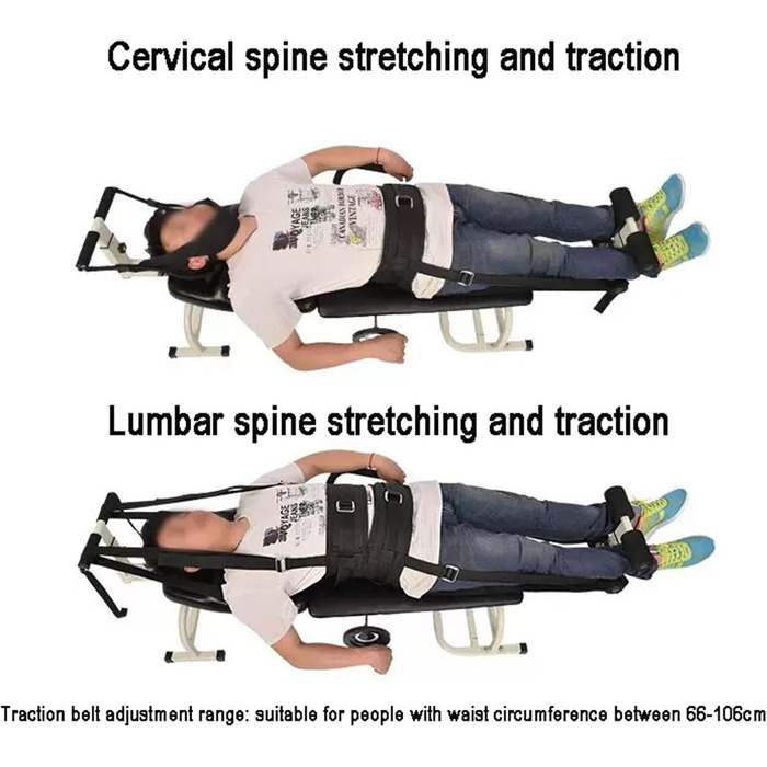 Масажні тракційні столи JHKZUDG, масажне ліжко для шиї та попереку, пристрій для розтягування тягового ліжка шийного відділу хребта, портативний пристрій для розтягування поперекового відділу, шириною 36 см