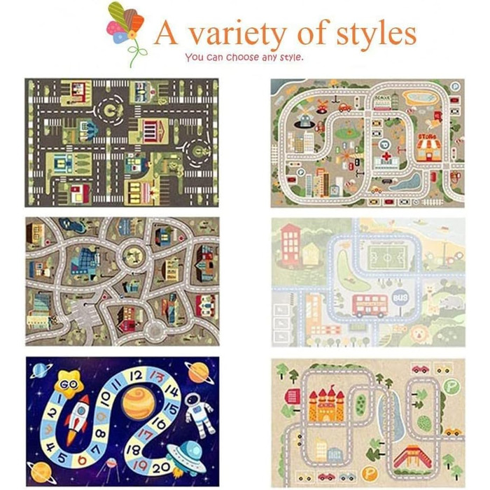 Автомобільний килим ігровий килим дорожній, дитячий килим для хлопчиків дорожній килим, будівельний килим автомобільний килим для