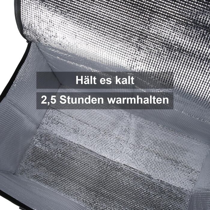 Сумка-холодильник musbus багаторазового використання, ізольована, ідеально підходить для покупок продуктів (чорна) Термосумка-холодильник Термосумка-холодильник 1 розмір 57 см x 35,5 см x 38 см Чорний 1