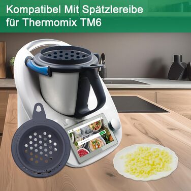 Для аксесуарів Thermomix TM6 Sptzle Strainer Sptzle Attachment - Швидко приготований Sptzle, зі скребком для кухонного комбайна Vorwerk Thermomix TM6, кухонної техніки Sptzle Slicer Sptzle Press