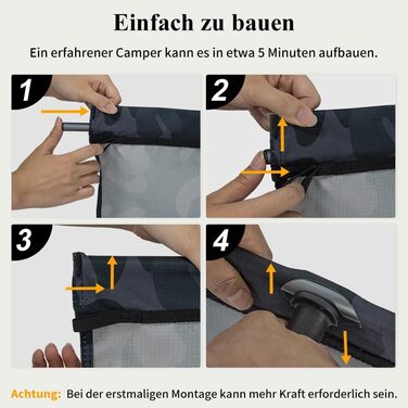 Надлегке розкладне похідне ліжко 190x70 см з алюмінію, компактне кемпінгове ліжко, легке в установці, міцне кемпінгове ліжко для наметів, походів на свіжому повітрі, подорожей, пляжу - камуфляжно-чорне