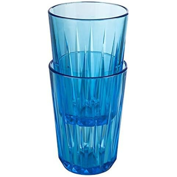 Набір з 6 високоякісних пластикових склянок Tritan об'ємом 0,2 літра, без вмісту BPA, кришталевий вигляд, ударостійкі багаторазові