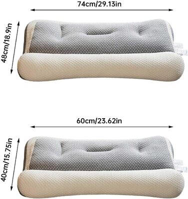 Ортопедична подушка для лікування апное сну, подушка для глибокого сну, ергономічна подушка для шиї та плечей, подушка для сну на боці 15*23 дюймів
