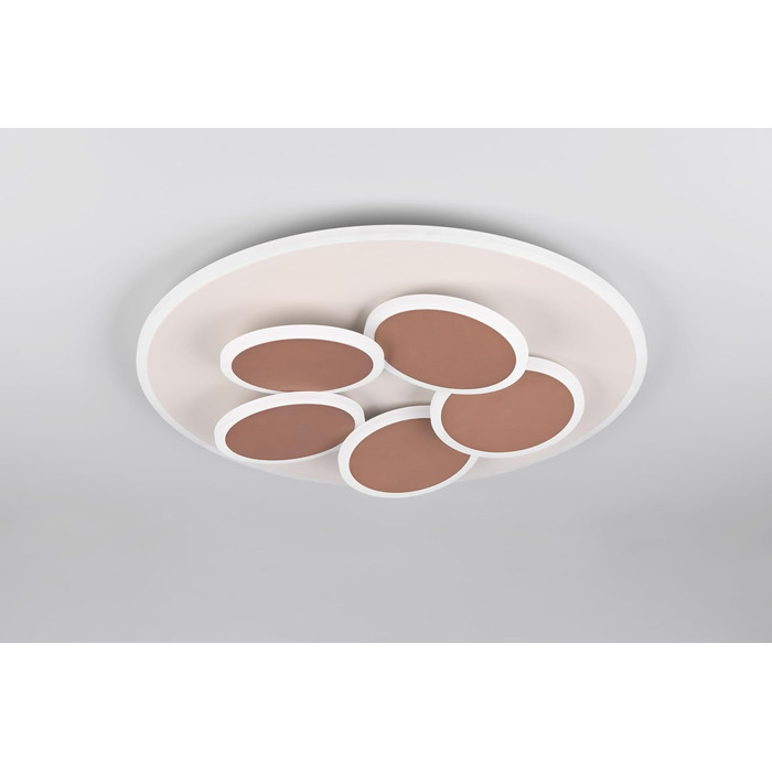 Стельовий LED-світильник Trio Mandala 653210676, метал, теплий сірий/кавовий, 35 Вт, з пультом, димером, регулюванням кольору світла, таймером та нічним режимом