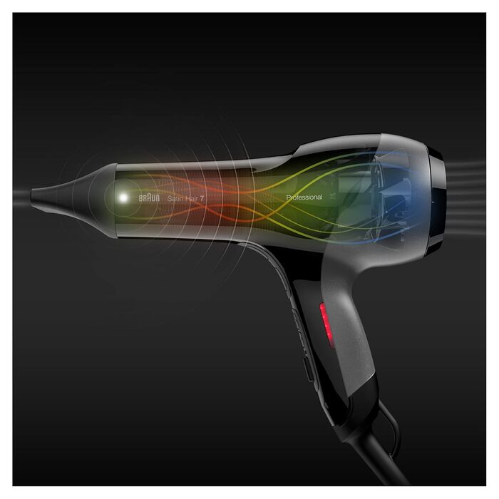 Фен для волосся Braun Satin Hair 7 SensoDryer HD785 з термосенсором, IonTec та дифузором, чорний
