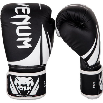 Боксерські рукавички Venum Unisex Kids Challenger 2.0 чорно-білі 8 унцій
