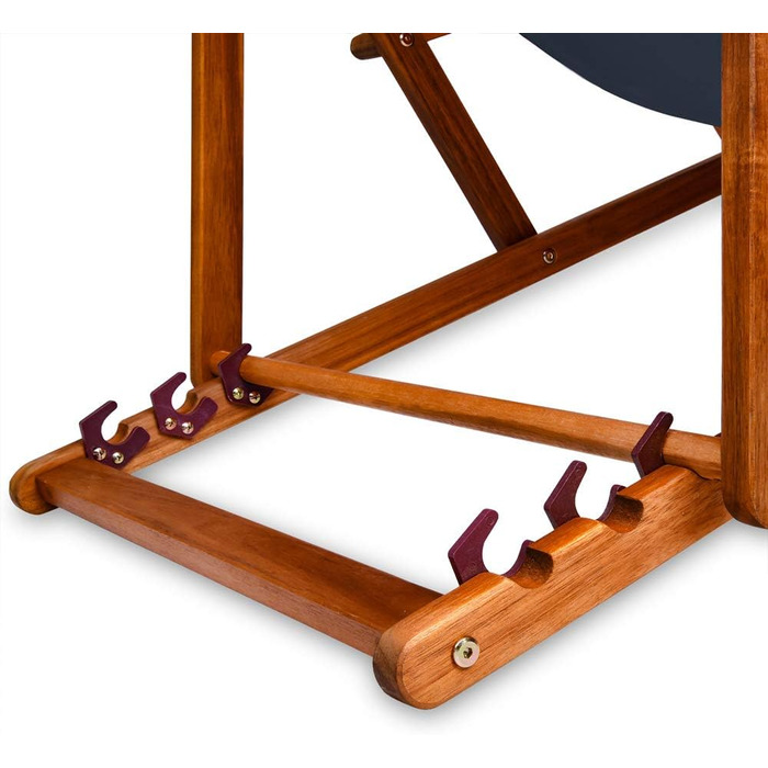 Дерев&39яний шезлонг Casaria, водонепроникний, складаний, регульований, вантажопідйомність 160 кг, підлокітники, подушка для шиї, садовий/балконний шезлонг, акацієве дерево, 94x94x60 см, антрацит