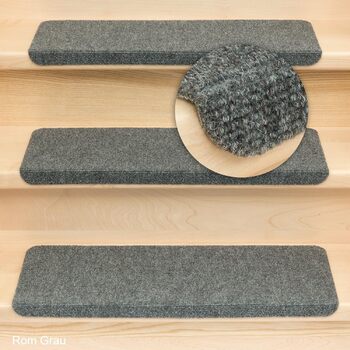 Килимки для ніг Рим прямокутні - різні Варіанти та кольори набору (14 шт. світло-сірий)