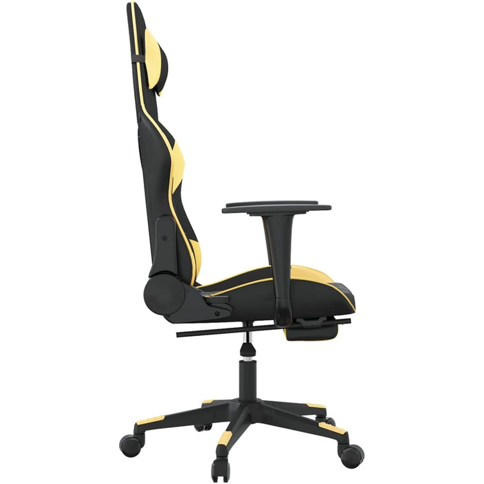 Ігрове крісло з підставкою для ніг, крісло для ПК, ігрове крісло, крісло для геймерів, крісла для ігор, крісла для кабінету, крісло для Playstation, комп&39ютерне крісло, чорно-золота штучна шкіра