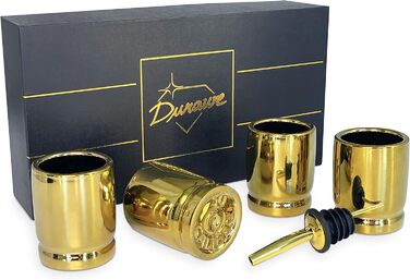 Чарка 50 калібру, керамічний пістолет, набір чарок з 4 шт. з наливником, 50 кульових гільз у формі чарки Чудовий подарунковий набі