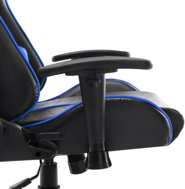 Геймерське крісло, офісне крісло, чорно-синє, штучна шкіра