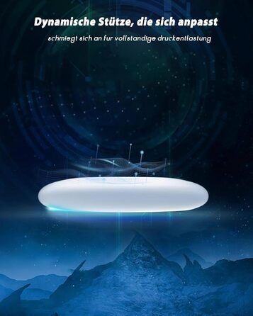 Подушка з піни з ефектом пам&39яті - Ергономічна подушка для шиї, подушка для голови для полегшення болю в шиї - Дихаюча та гіпоалергенна для всіх положень сну - 42x70x8 см Синього кольору