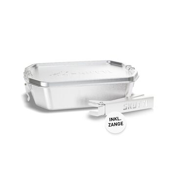 Ланч-бокс SKOTTI Boks 1.0L, нержавіюча сталь, штабелюється та герметичний, також використовується як каструля або сковорідка, ланч-бокс з нержавіючої сталі для дорослих та дітей, ідеально підходить як ланч-бокс 1.0 літр