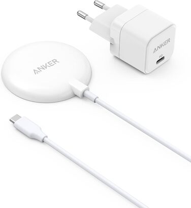 Комплект бездротової магнітної зарядної панелі з 150-сантиметровим зарядним кабелем USB-C та адаптером живлення, підходить для iPh