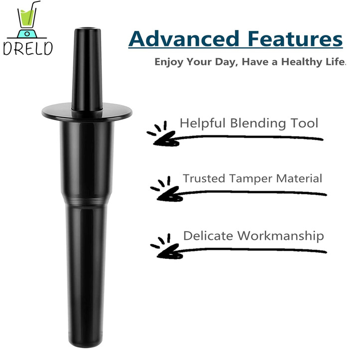 Тампер Заміна інструменту для Vitamix Classic 64 унції Аксесуари для змішувального поршня Прискорювач Імпортований інструмент Сумісний з Vitamix Standard 64 унції. Змішувач