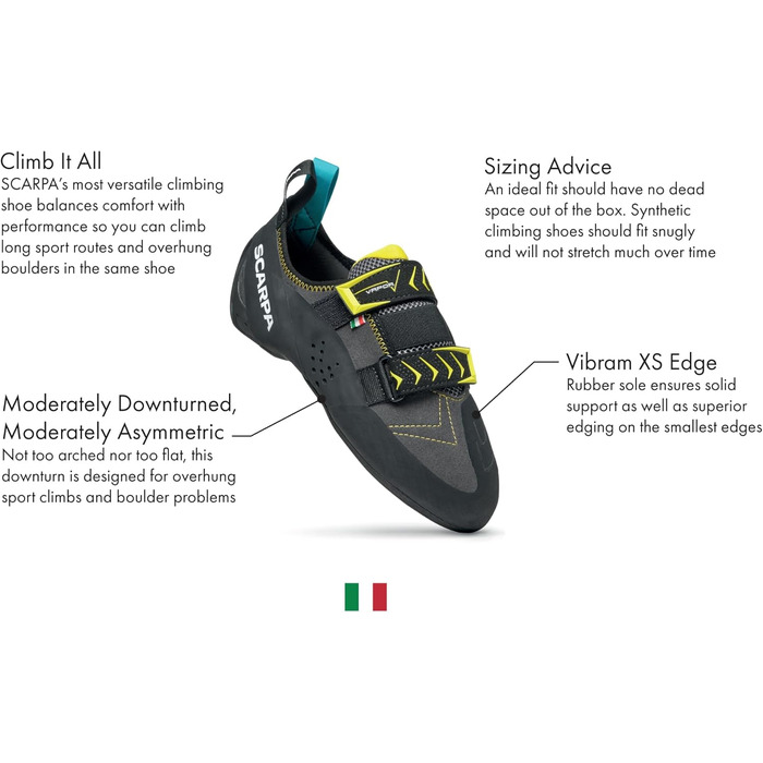 Взуття для скелелазіння та боулдерингу Scarpa Vapor V 41 EU Rauch Gelb