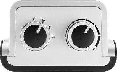 Електричний керамічний вентилятор-обігрівач Tristar - 3 регульовані рівні потужності/регульований термостат/функція вентилятора, KA-5064, чорний, сріблястий вентилятор-обігрівач (настільний)