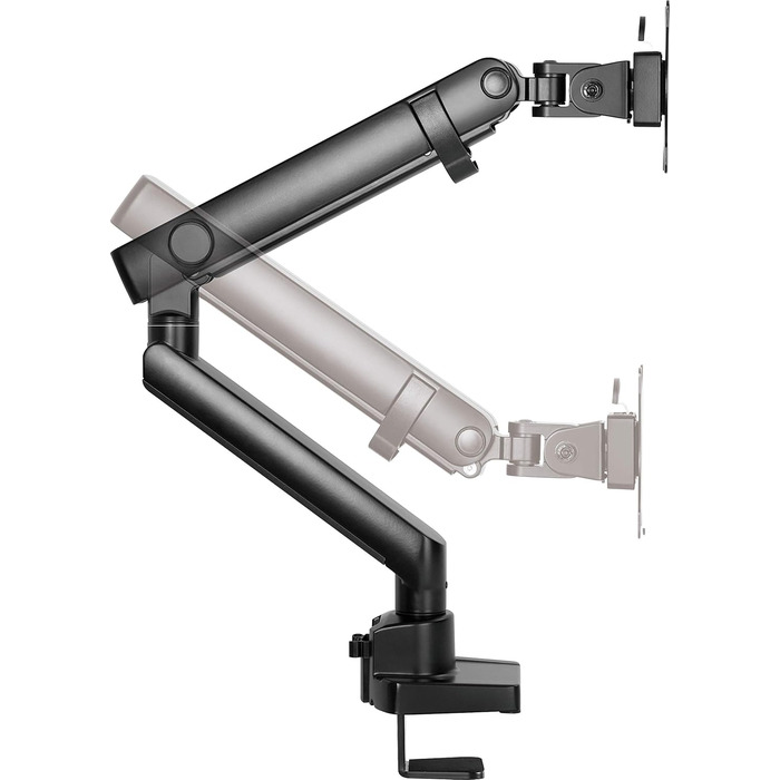 Тримач для монітора ICY BOX до 32 дюймів (до 8 кг, VESA 75x75/100x100), сталевий стенд для монітора з поворотом та нахилом, кріплення на стіл/стільницю, IB-MS313-T, Чорний. До 32 дюймів / 8 кг, одинарний.