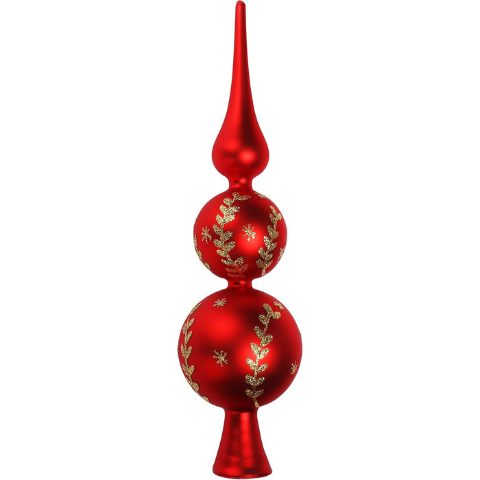 Новорічна верхівка для ялинки 30 см червоно-золотистого кольору com-four