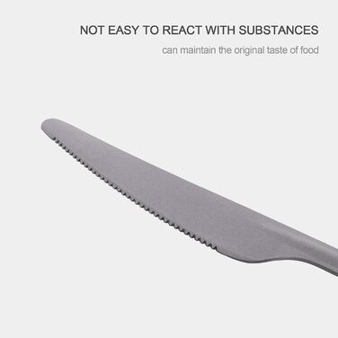 Набір титанових ножів, виделок, ложок та відкривачок для пляшок iBasingo, легкі столові прибори для використання на відкритому повітрі, набір столових приборів для кемпінгу, багаторазовий посуд, міцний, стійкий до іржі, портативний дорожній посуд Ti1066T